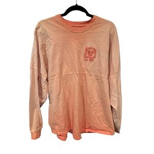 Walt Disney World Official Ombré Pink Glitter Size M 100% Cotton Spirit Jersey
